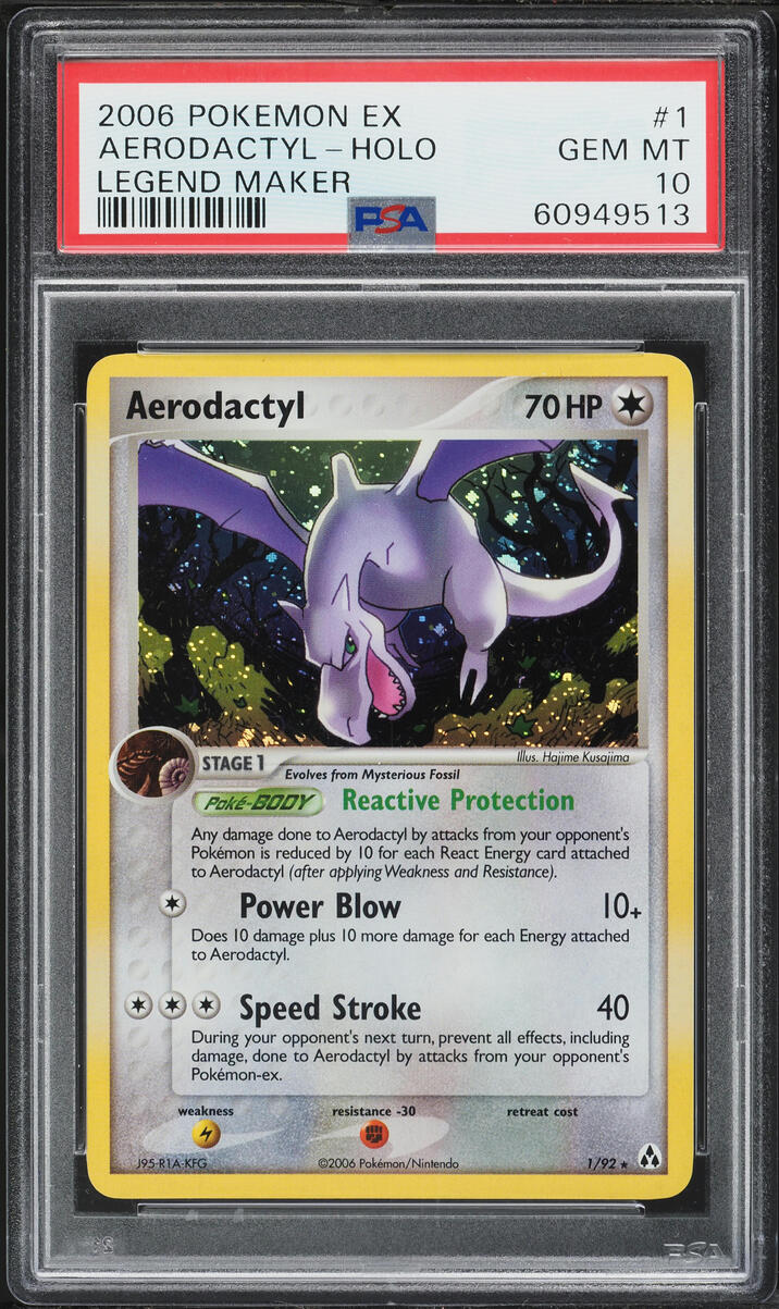2006 Pokemon EX Legend Maker Holo Aerodactyl #1 PSA 10 GEM MINT