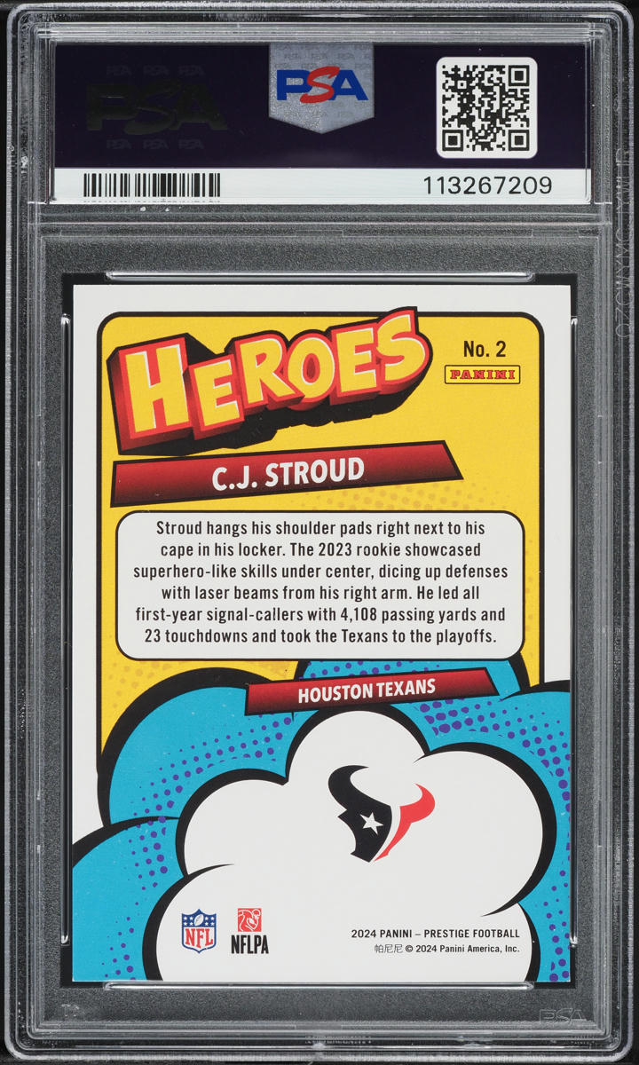 2024 Panini Prestige Heroes C.J. Stroud #2 PSA 9 MINT