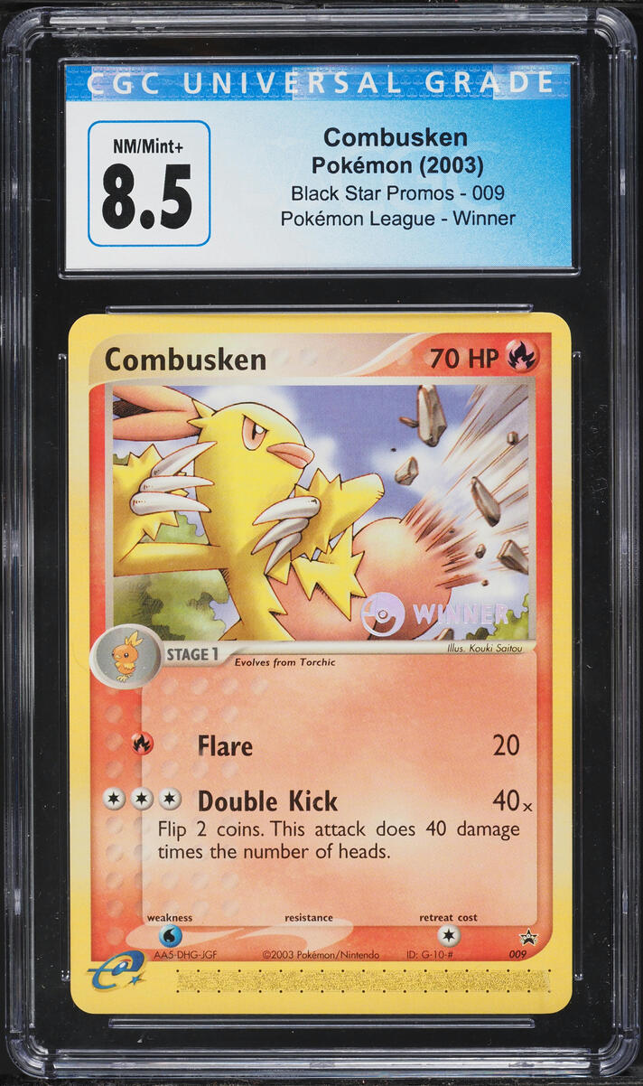2003 Pokemon Black Star Promo Pokemon League Winner Combusken #009 CGC 8.5 NM-MT+