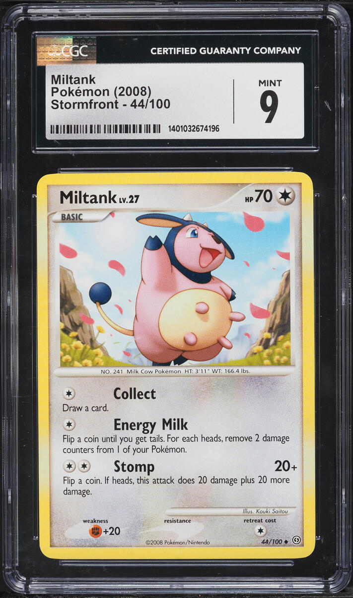 2008 Pokemon Diamond & Pearl Stormfront Miltank #44 CGC 9 MINT