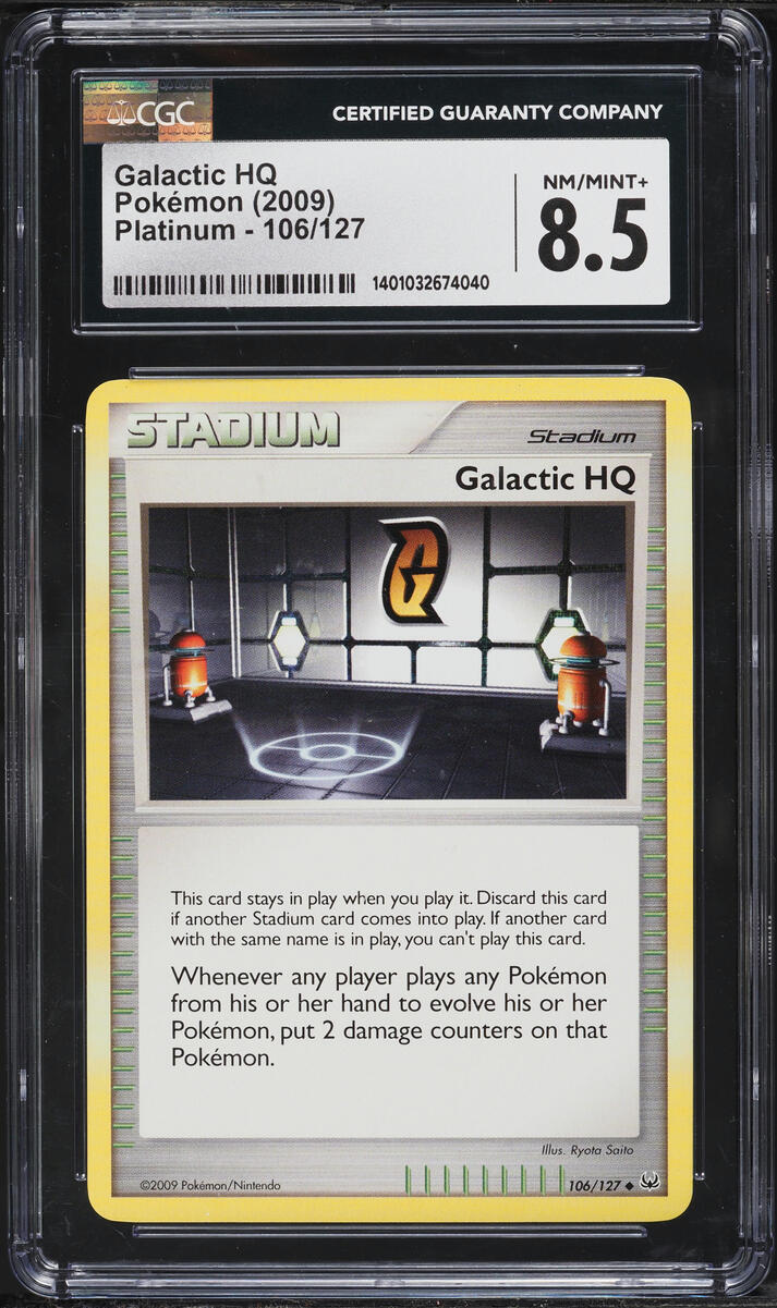 2009 Pokemon Platinum Galactic HQ #106 CGC 8.5 NM-MT+