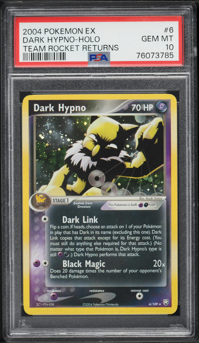 2004 Pokemon EX Team Rocket Returns Holo Dark Hypno #6 PSA 10 GEM MINT