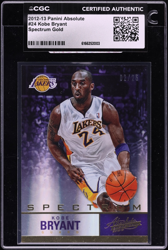 2012 Absolute Spectrum Gold Kobe Bryant /25 #24 CGC AUTH