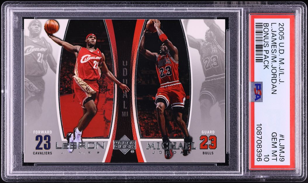 2005 Upper Deck MJ LB Bonus Pack LeBron James Michael Jordan #LJMJ9 PSA 10 GEM MINT