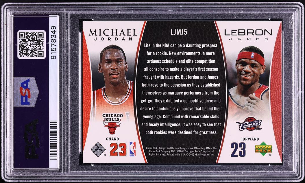 2005 Upper Deck MJ LJ Bonus Pack LeBron James Michael Jordan #LJMJ5 PSA 10 GEM