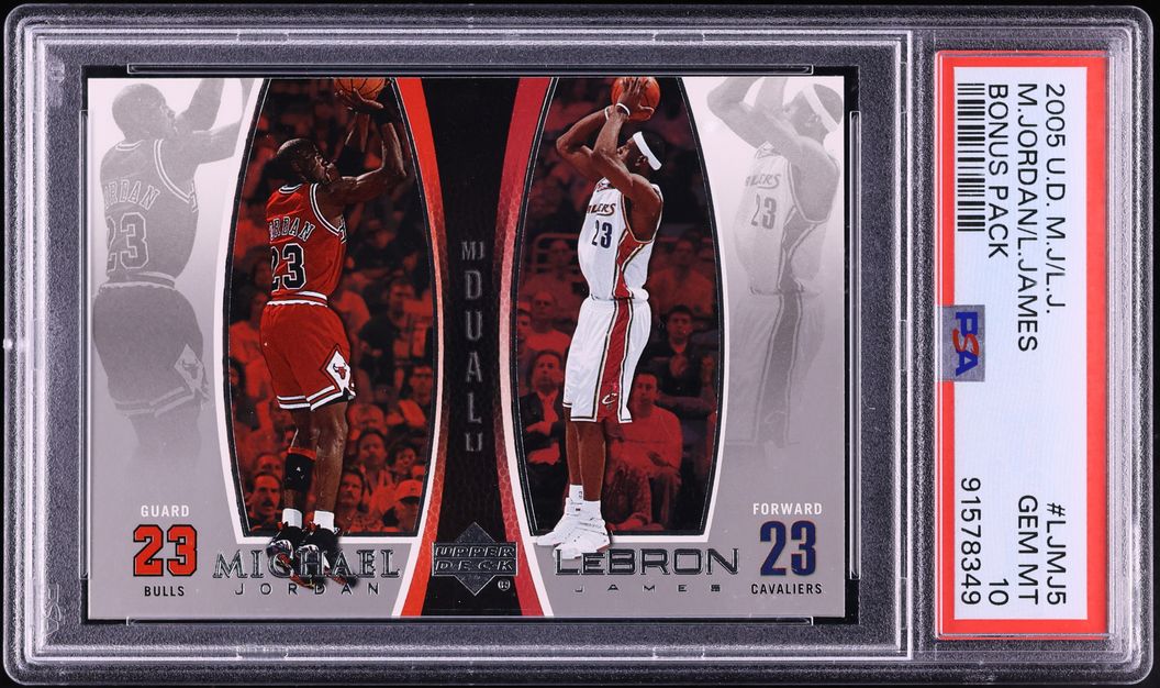 2005 Upper Deck MJ LJ Bonus Pack LeBron James Michael Jordan #LJMJ5 PSA 10 GEM