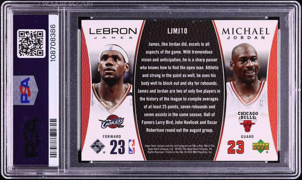 2005 Upper Deck MJ LJ Bonus Pack LeBron James Michael Jordan #LJMJ10 PSA 10 GEM MINT