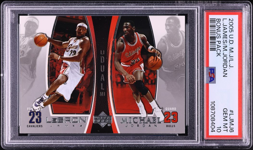 2005 Upper Deck MJ LJ Bonus Pack LeBron James Michael Jordan #LJMJ6 PSA 10 GEM MINT