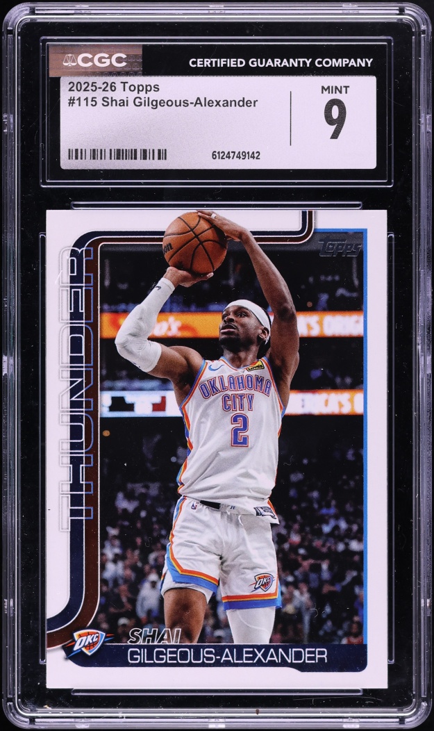 2025 Topps Basketball Shai Gilgeous-Alexander #115 CGC 9 MINT