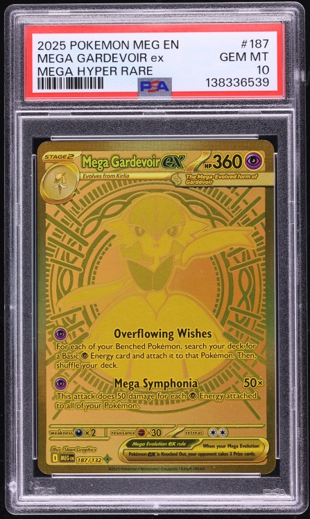 2025 Pokemon Mega Evolution MHR Mega Gardevoir EX #187 PSA 10 GEM MINT