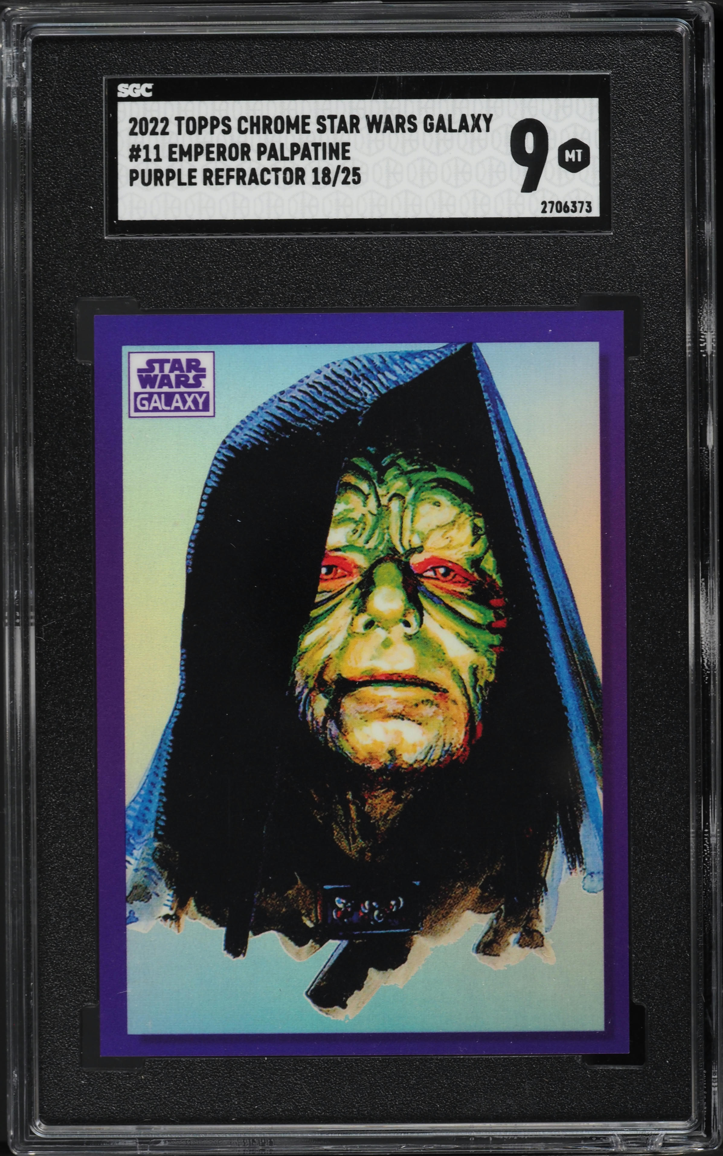 2022 Topps Chrome Star Wars Galaxy Wave Refractor Emperor