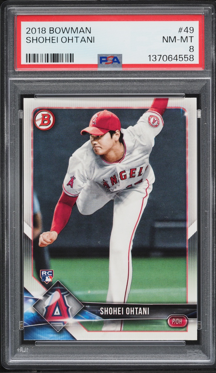 2018 Bowman Shohei Ohtani ROOKIE #49 PSA 8 NM-MT