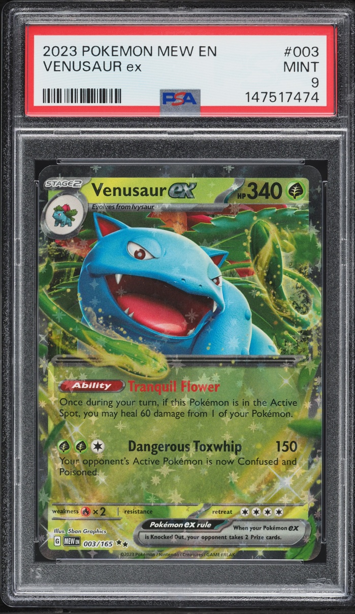 2023 Pokemon Scarlet & Violet 151 Holo Venusaur Ex #3 PSA 9 MINT