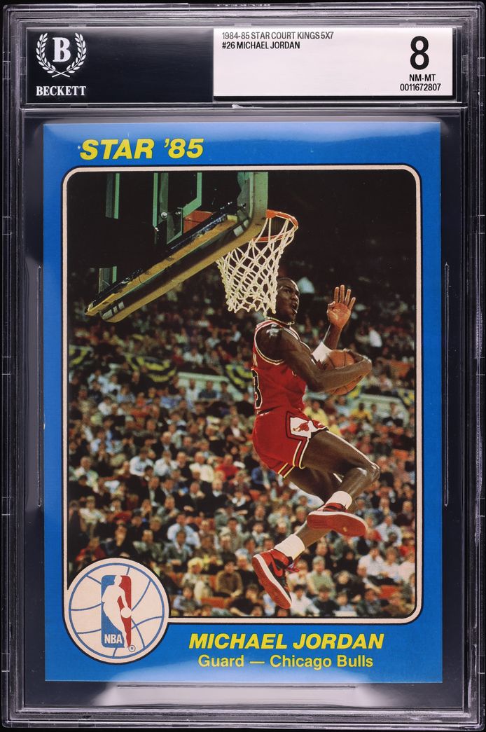1984 Star Court Kings 5X7 Michael Jordan ROOKIE #26 BGS 8 NM-MT