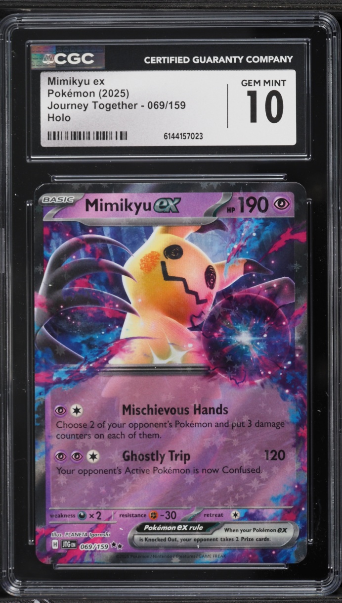 2025 Pokemon Scarlet & Violet Journey Together Holo Mimikyu EX #69 CGC 10 GEM MINT