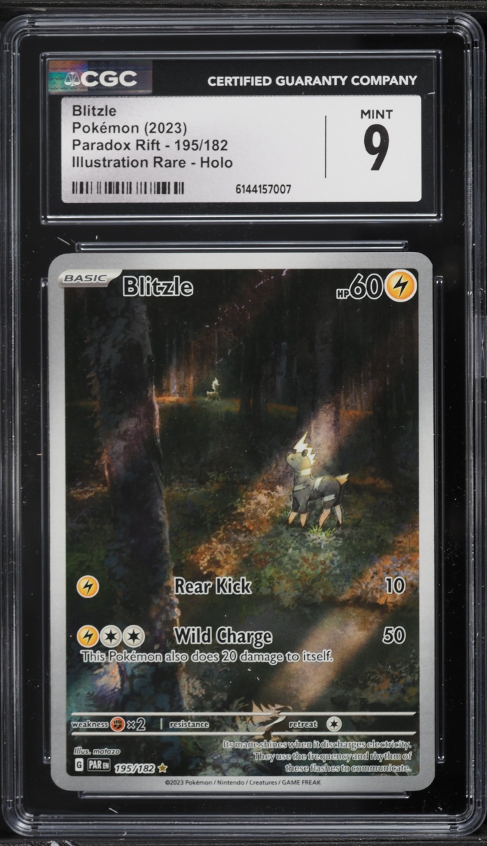 2023 Pokemon Scarlet & Violet Paradox Rift IR Blitzle #195 CGC 9 MINT