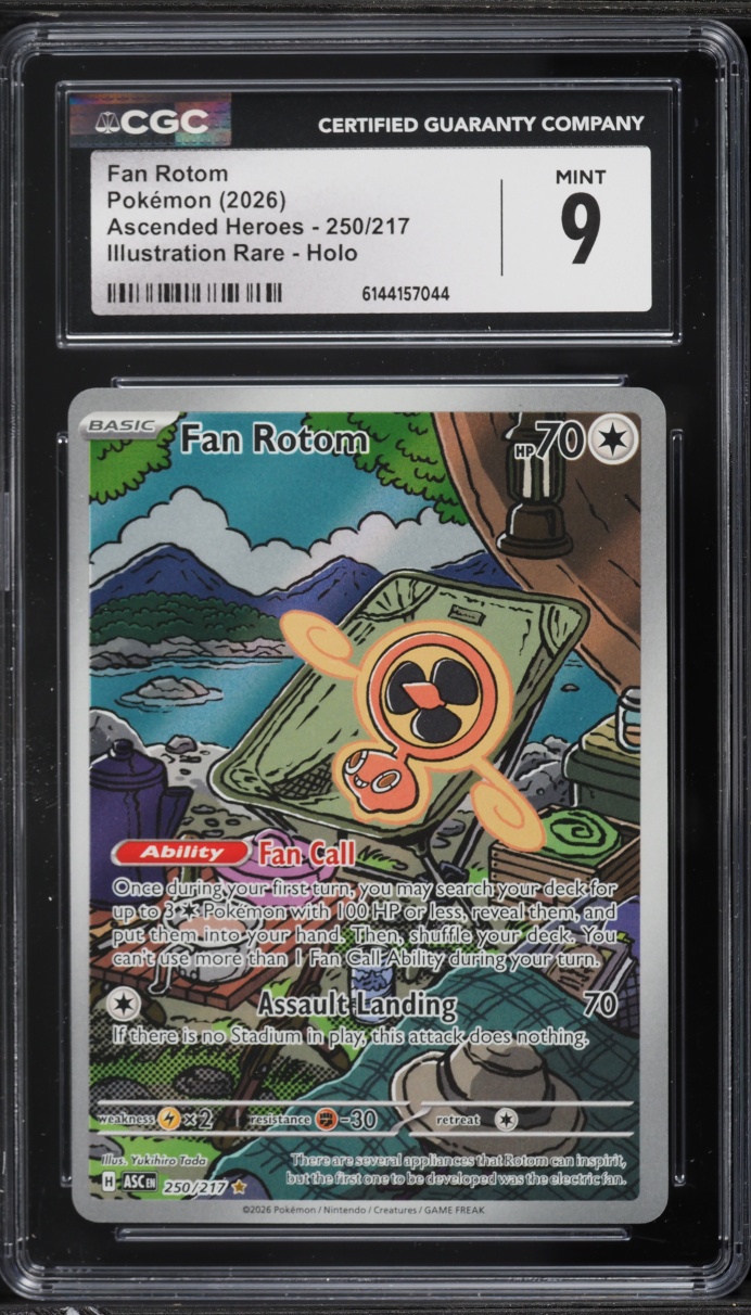 2026 Pokemon Mega Evolution Ascended Heroes IR Fan Rotom #250 CGC 9 MINT
