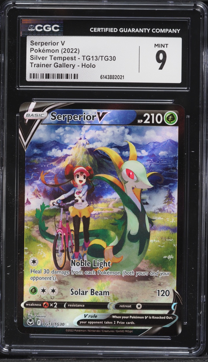 2022 Pokemon Sword & Shield Silver Tempest CHR Serperior V #TG13 CGC 9 MINT