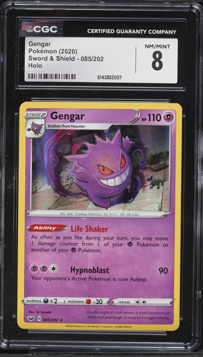 2020 Pokemon Sword & Shield Holo Gengar #85 CGC 8 NM-MT