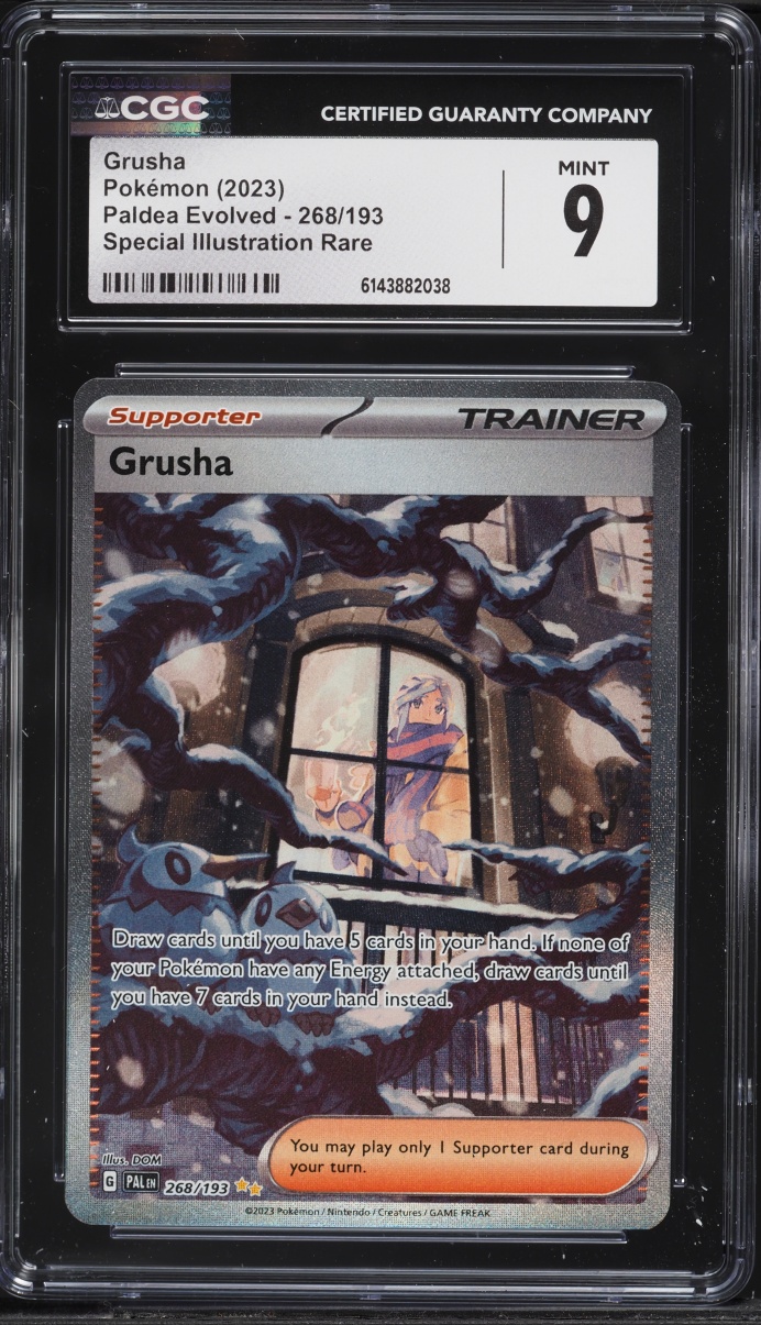 2023 Pokemon Scarlet & Violet Paldea Evolved SIR Grusha #268 CGC 9 MINT