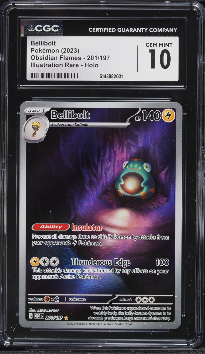 2023 Pokemon Scarlet & Violet Obsidian Flames IR Bellibolt #201 CGC 10 GEM MINT