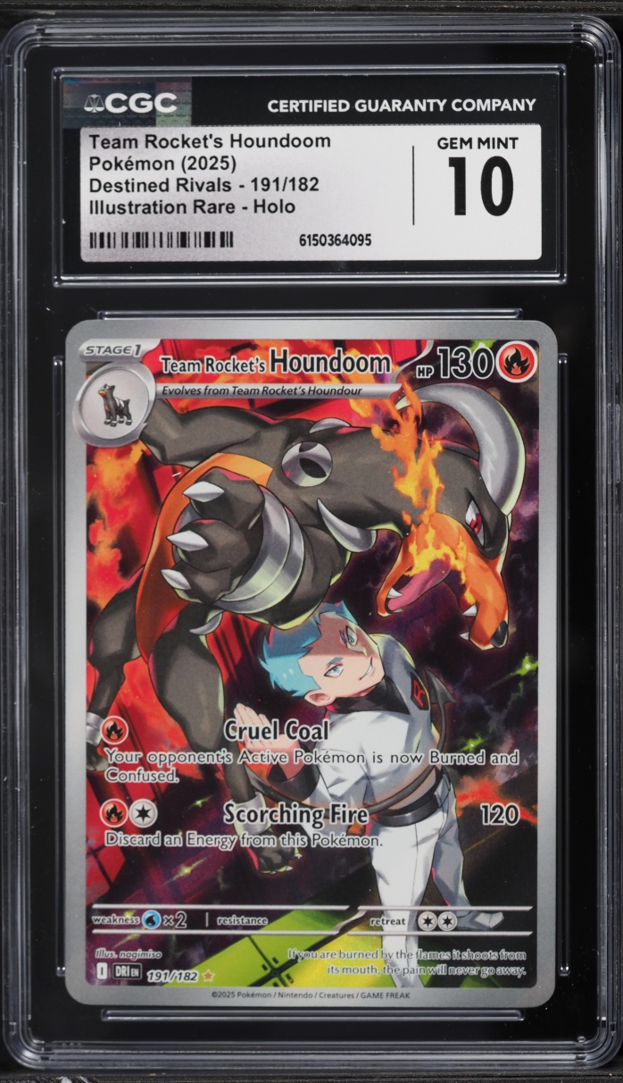 2025 Pokemon Scarlet & Violet Destined Rivals IR Team Rocket's Houndoom #191 CGC 10 GEM MINT