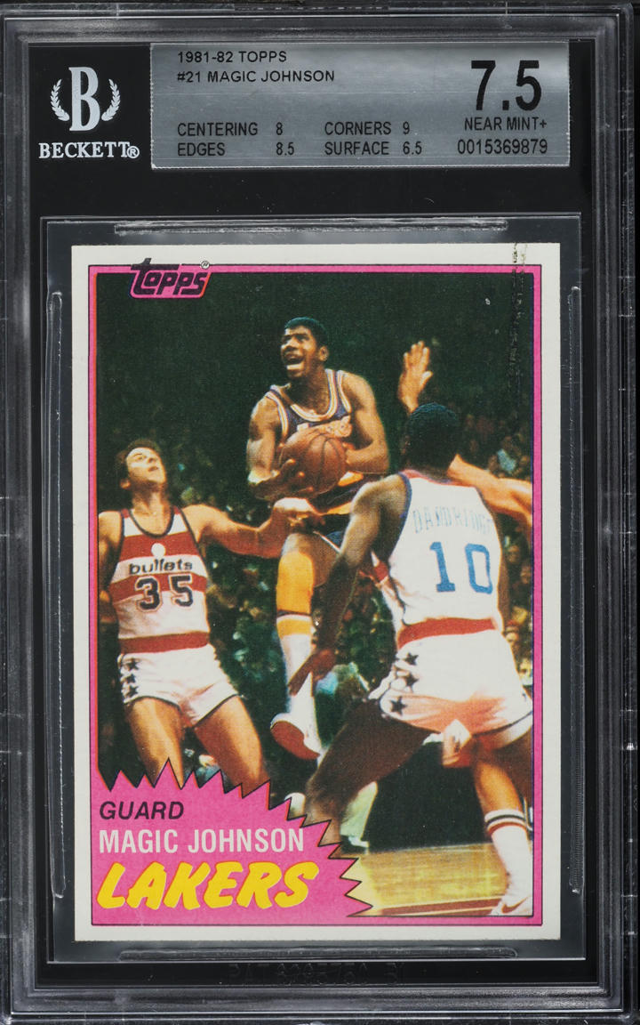 1981 Topps Basketball Magic Johnson #21 BGS 7.5 NRMT+