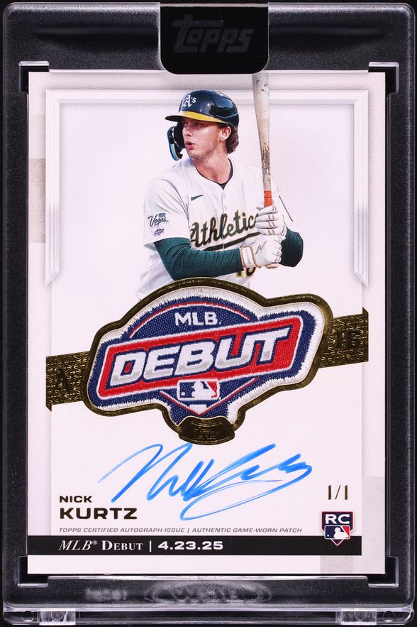 nickページ 2025 Topps Chrome Update Nick Kurtz ROOKIE MLB DEBUT PATCH AUTO 1