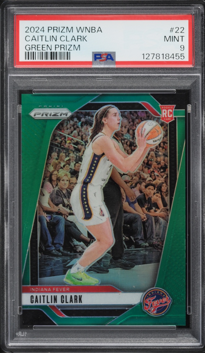2024 Panini Prizm WNBA Green Caitlin Clark ROOKIE #22 PSA 9 MINT