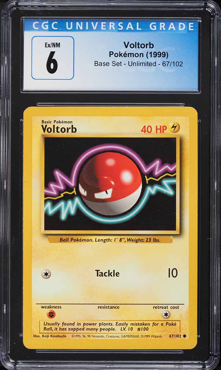1999 Pokemon Base Set Voltorb #67 CGC 6 EXMT