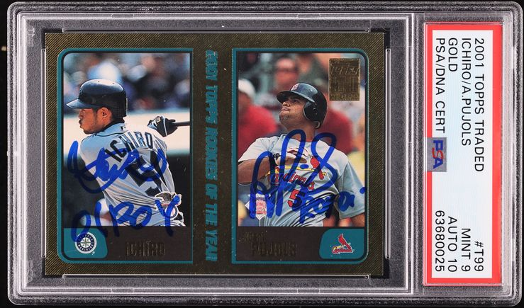 2001 Topps Chrome Traded Ichiro Suzuki & Albert Pujols ROOKIE #T99