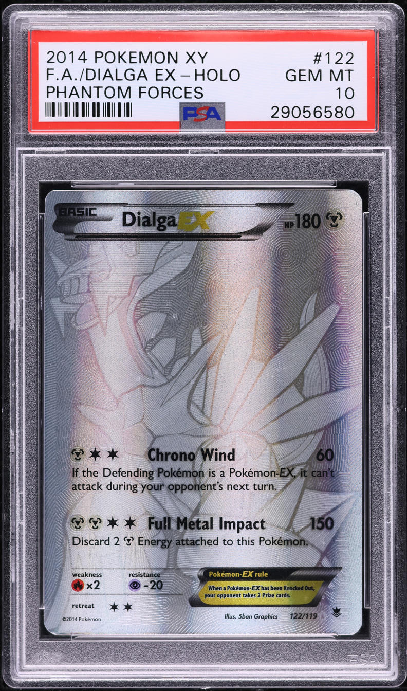 2014 Pokemon XY Phantom Forces Full Art Dialga EX #122 PSA 10 GEM MINT