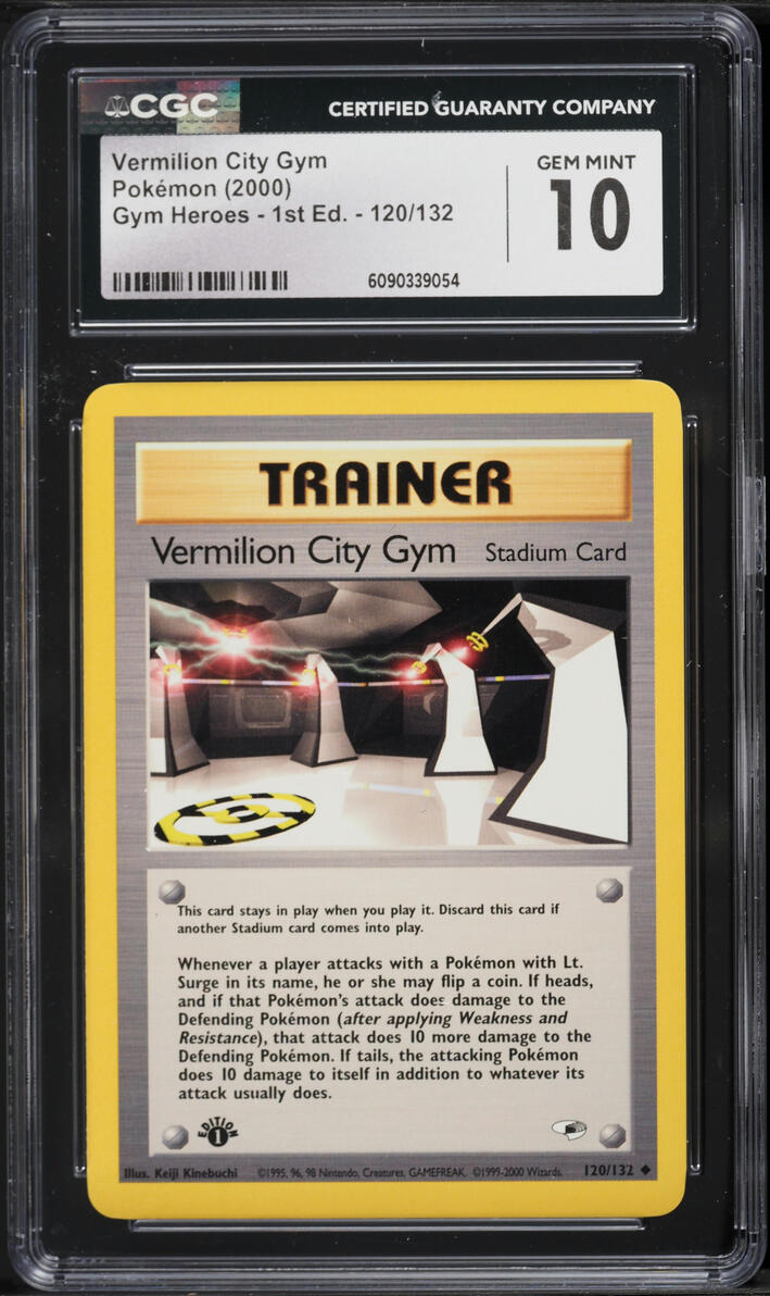 2000 Pokemon Gym Heroes 1st Edition Vermilion City Gym #120 CGC 10 GEM MINT