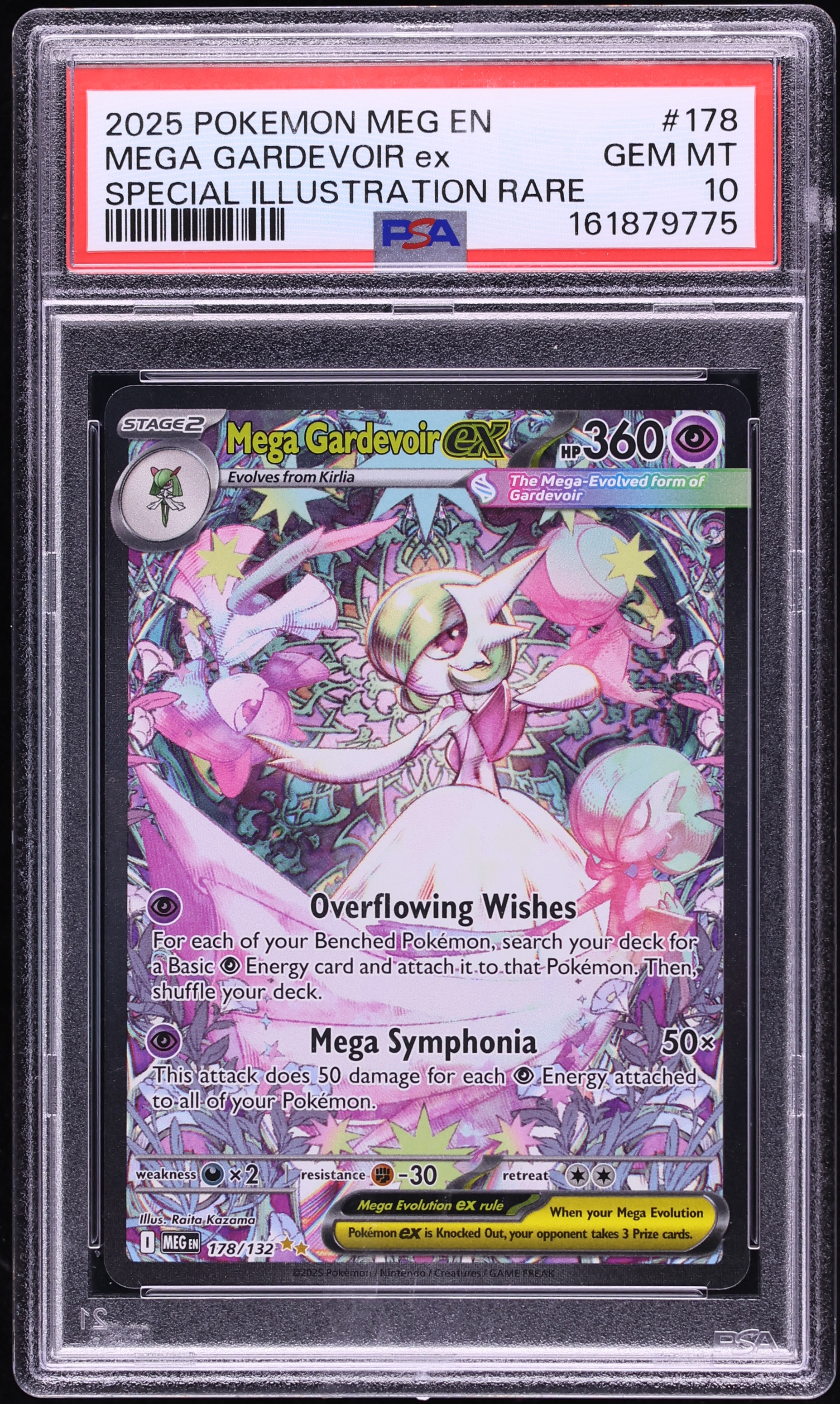 2025 Pokemon Mega Evolution SIR Mega Gardevoir ex #178 PSA 10 GEM MINT