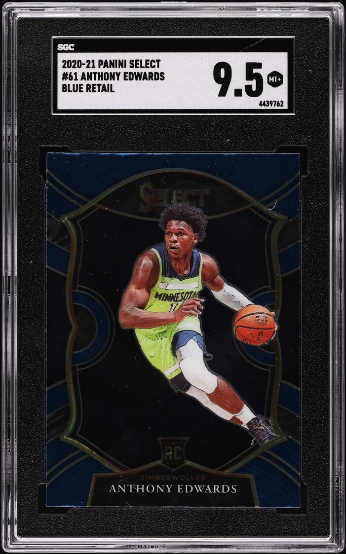 2020 Select Concourse Blue Retail Anthony Edwards ROOKIE #61 SGC 9.5 MINT+