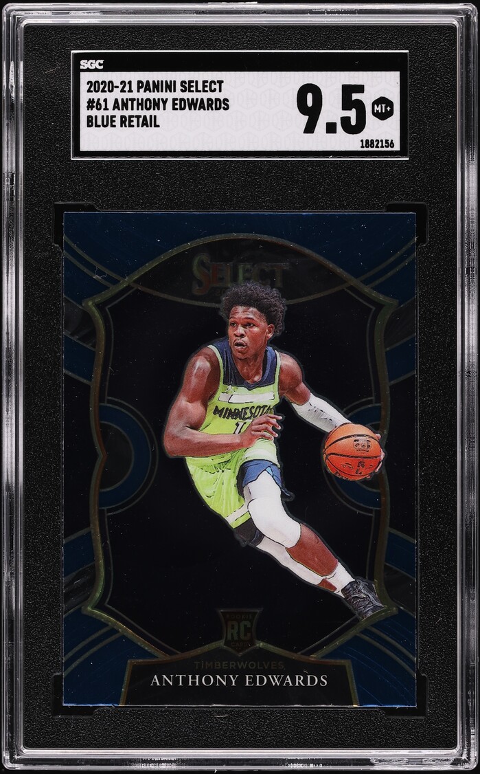 2020 Select Concourse Blue Retail Anthony Edwards ROOKIE #61 SGC 9.5 MINT+