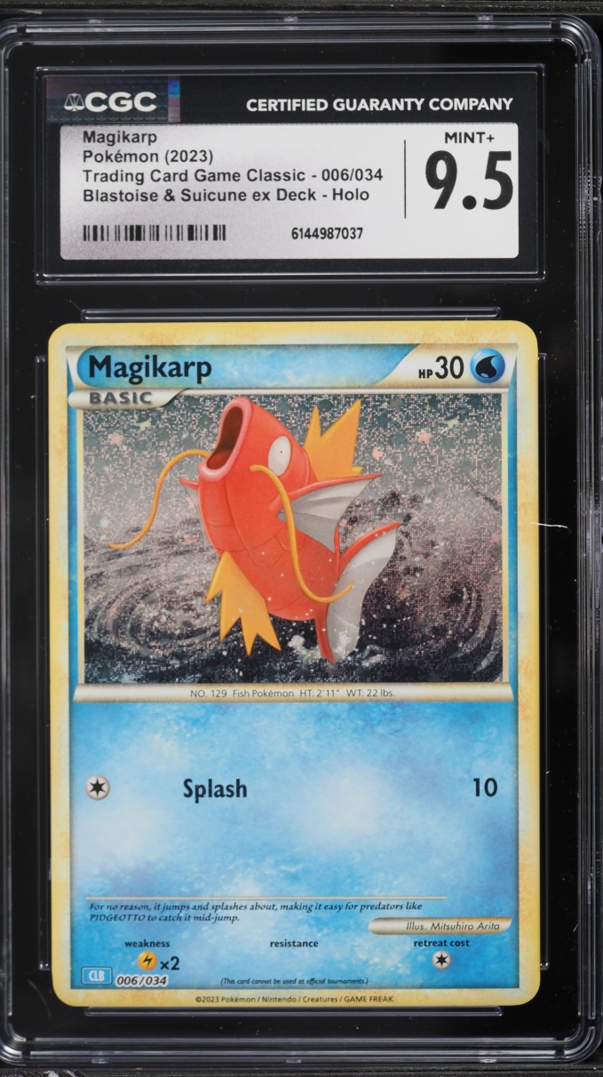 2023 Pokemon TCG Classic Collection Holo Magikarp #6 CGC 9.5 MINT+