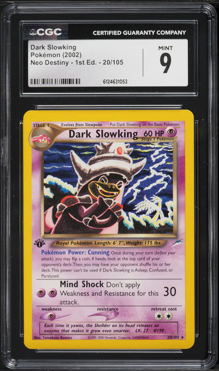 2002 Pokemon Neo Destiny 1st Edition Dark Slowking #20 CGC 9 MINT