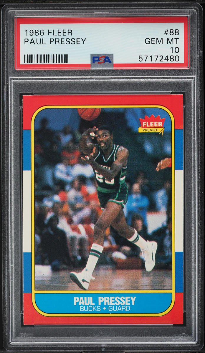 1986 Fleer Basketball Paul Pressey #88 PSA 10 GEM MINT
