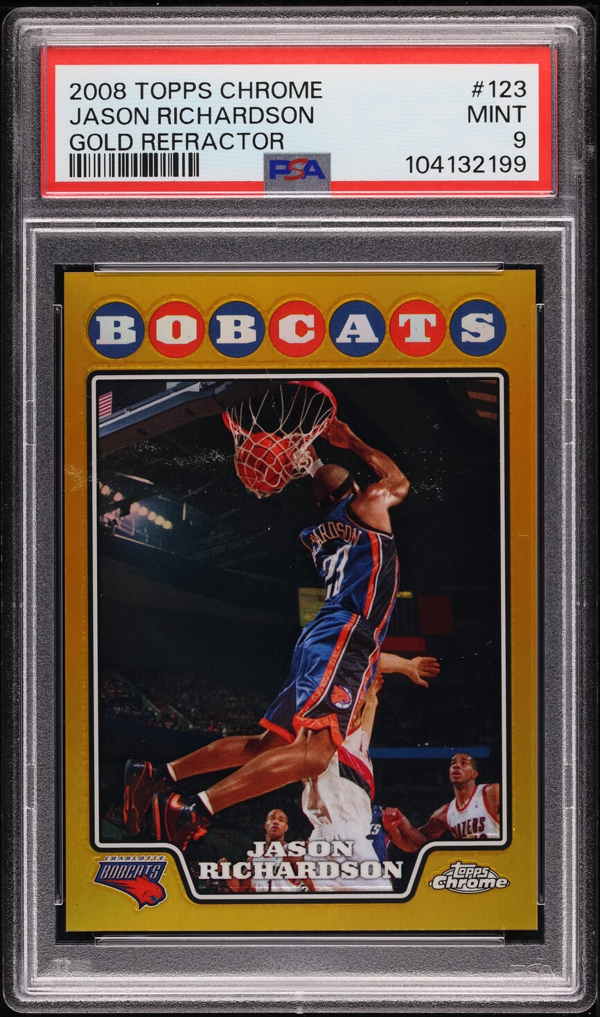 2008 Topps Chrome Gold Refractor Jason Richardson /50 #123 PSA 9 MINT