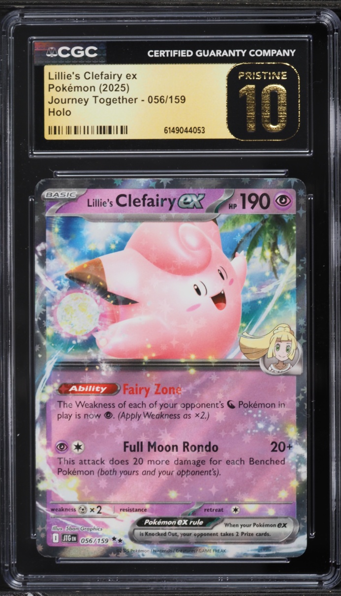 2025 Pokemon Scarlet & Violet Journey Together Holo Lillie's Clefairy ex #56 CGC 10 PRISTINE