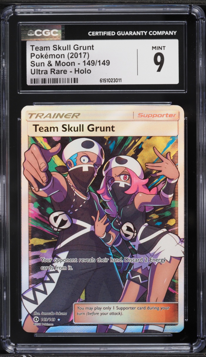 2017 Pokemon Sun & Moon Full Art Team Skull Grunt #149 CGC 9 MINT