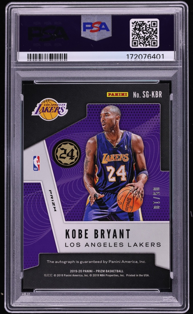 2019 Panini Prizm Signatures Gold Kobe Bryant AUTO DNA 10 /10 #SG-KBR PSA 9 MINT - Photo 2