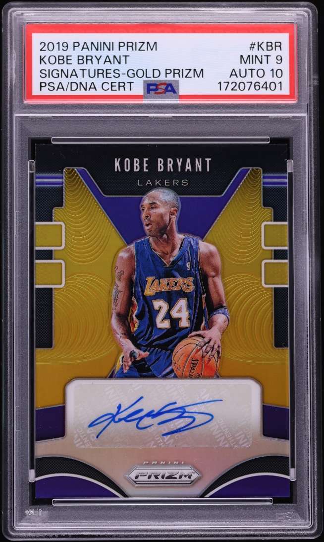 2019 Panini Prizm Signatures Gold Kobe Bryant AUTO DNA 10 /10 #SG-KBR PSA 9 MINT