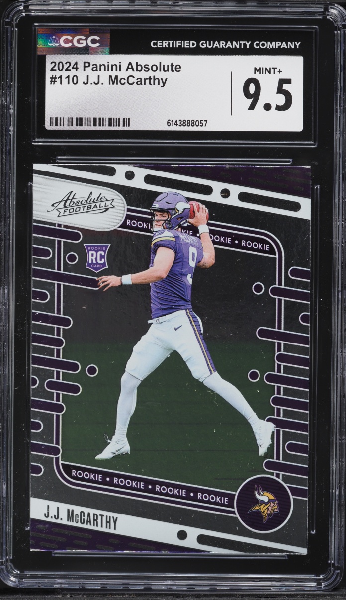 2024 Absolute J.J. McCarthy ROOKIE #110 CGC 9.5 MINT+