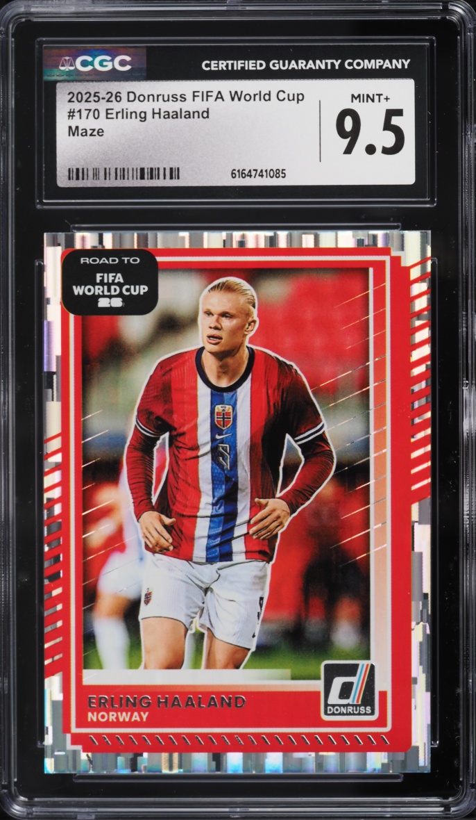 2025 Donruss FIFA World Cup Maze Erling Haaland #170 CGC 9.5 MINT+