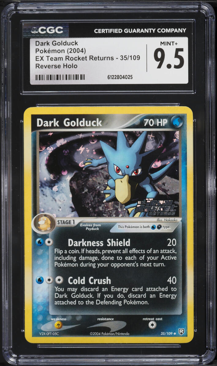 2004 Pokemon EX Team Rocket Returns Reverse Holo Dark Golduck #35 CGC 9.5 MINT+