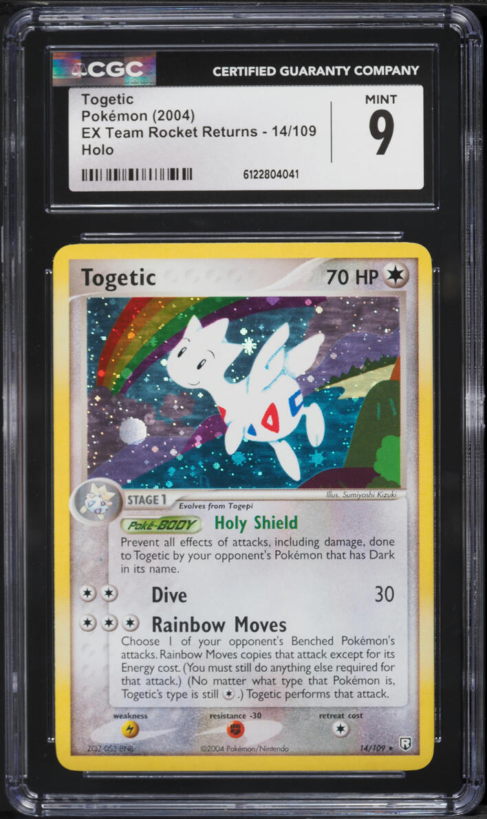2004 Pokemon EX Team Rocket Returns Holo Togetic #14 CGC 9 MINT