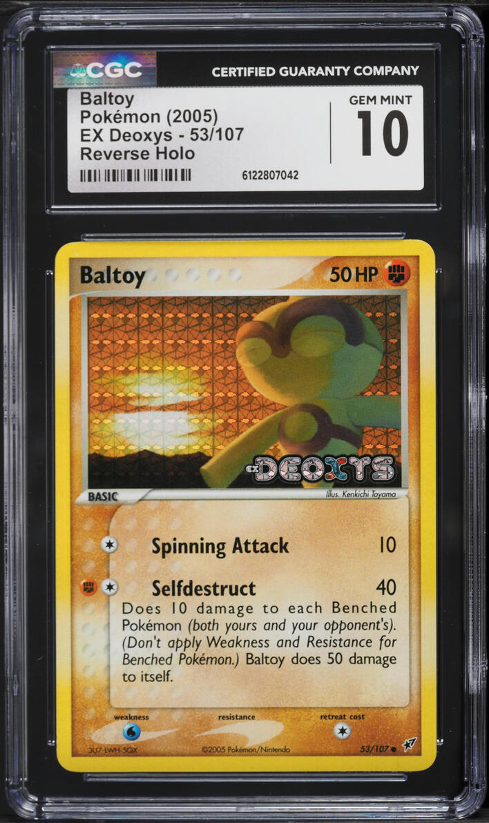 2005 Pokemon EX Deoxys Reverse Holo Baltoy #53 CGC 10 GEM MINT