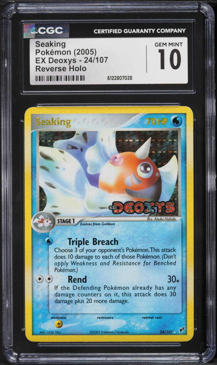2005 Pokemon EX Deoxys Reverse Holo Seaking #24 CGC 10 GEM MINT